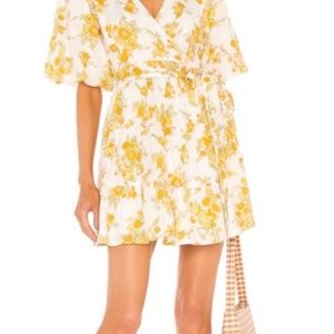 Faithful the brand Rooney wrap mini dress floral